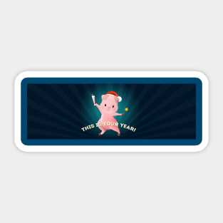 Funny piggy Sticker